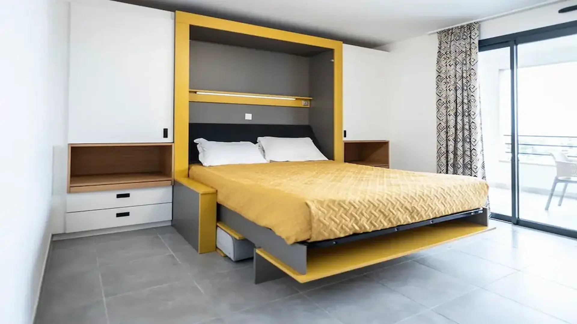 Studio avec lit double et cuisine équipée – Hôtel Résidence A Torra